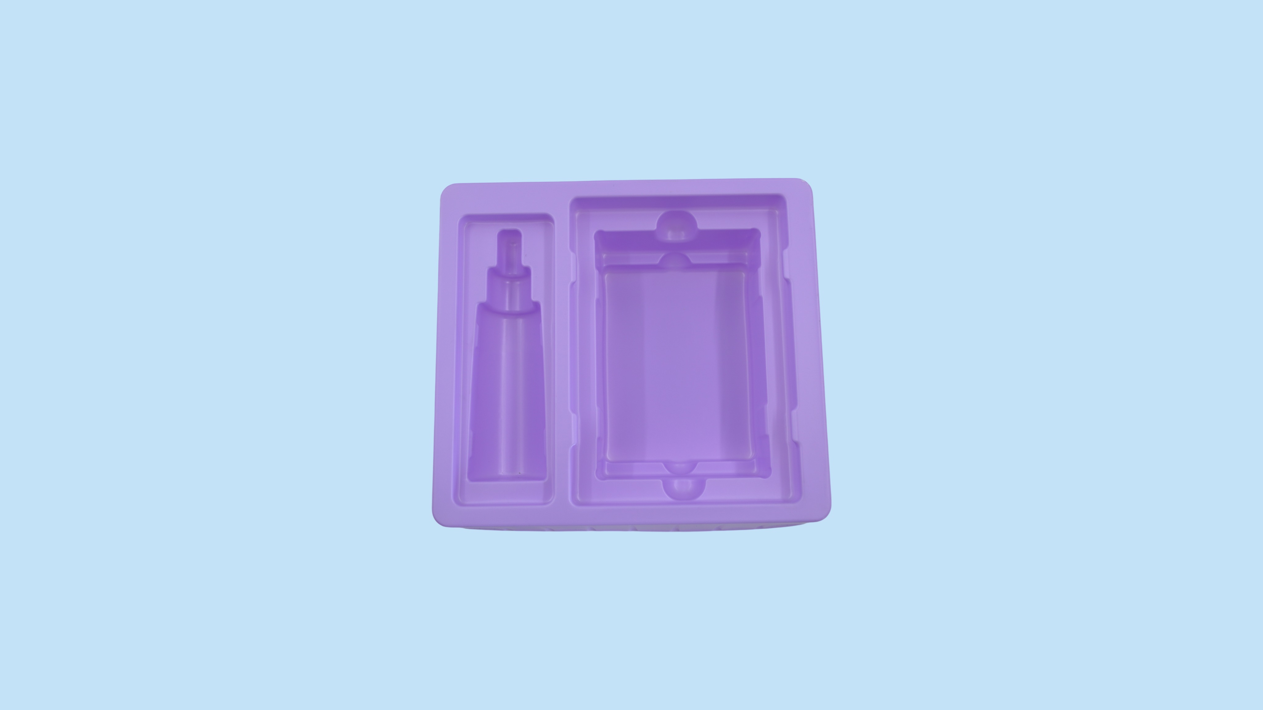 紫色PS化妆品吸塑盒